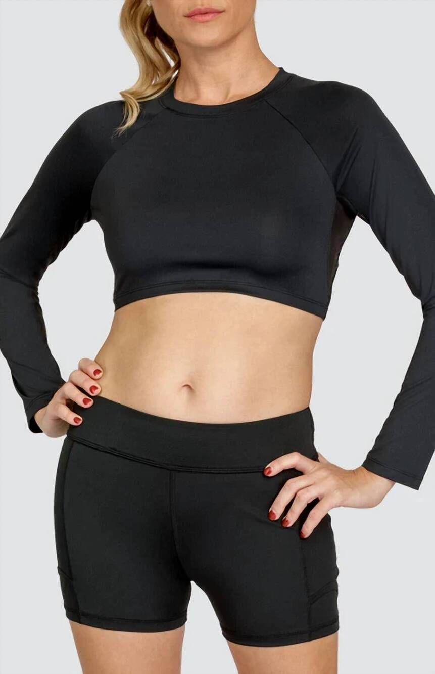 NEW TAIL ACTIVEWEAR sasha crop top in black